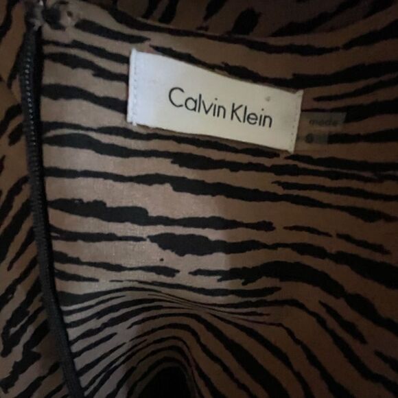 Calvin Klein Animal Print Dress, Size 6 - Picture 2 of 5